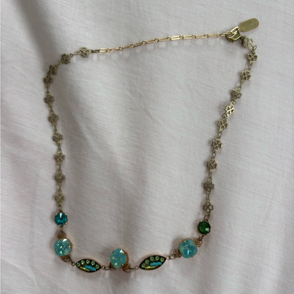 Clara Bea Gold and Blue Necklace